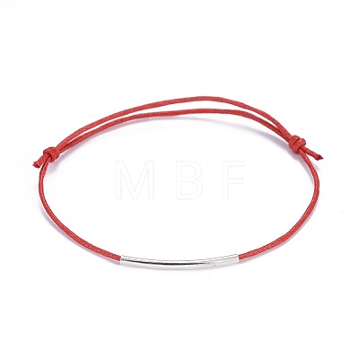 Adjustable Waxed Cotton Cord Bracelets BJEW-JB04206-1