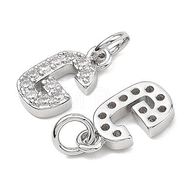 SHEGRACE Brass Micro Pave Clear Cubic Zirconia Pendants XGRQ29396-394P-G-1