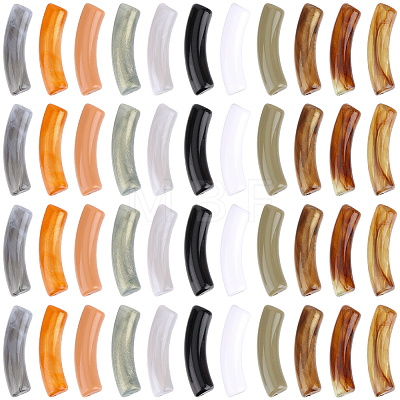 88Pcs 11 Colors Opaque Acrylic Beads MACR-PA0001-89-1