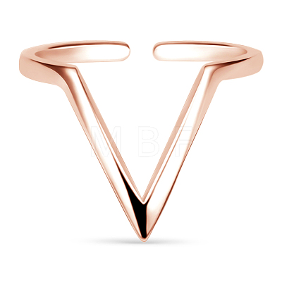 TINYSAND? Rose Gold Triangle Adjustable Cuff Rings TS-R295-RG-1