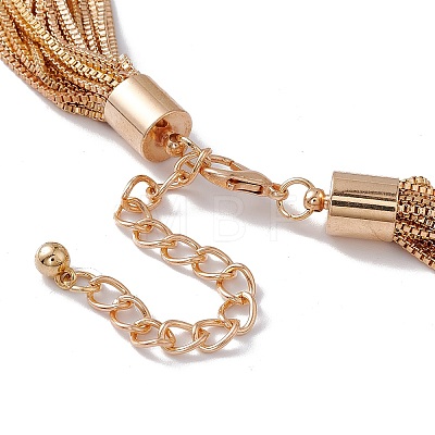 Brass Box Chains Multi-strand Necklaces NJEW-C040-01C-1