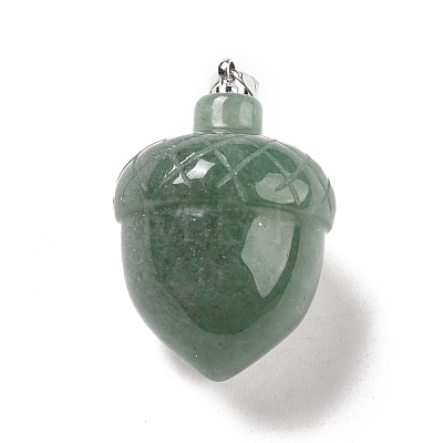 Natural Green Aventurine Pendants G-M393-01P-02-1