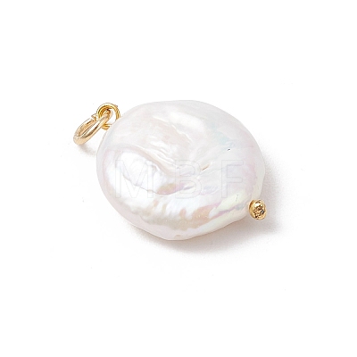 Natural Keshi Pearl Pendants PALLOY-JF04189-02-1