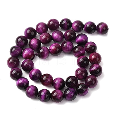 Natural Tiger Eye Beads Strands G-S259-03A-10mm-1