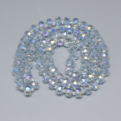 Electroplate Glass Beads Strands EGLA-Q083-8mm-A07-1