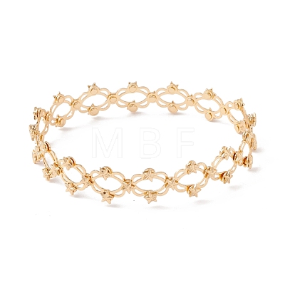 Brass Star Folding Retractable Ring Bracelet RJEW-G252-03G-1
