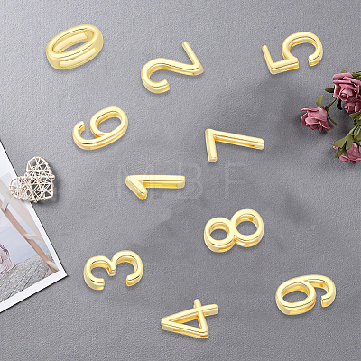10Pcs 10 Styles Brass Slide Charms KK-BBC0027-79-1