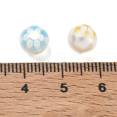 Sports Printed ABS Plastic Beads PL-CBA1C22-01-1