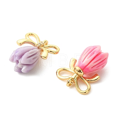 3Pcs 3 Colors Dyed Natural Shell Pendants PALLOY-JF05411-1