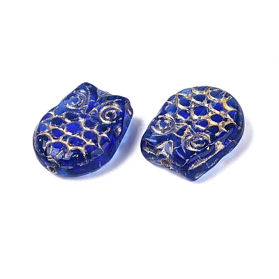 Owl Glass Beads GLAA-T025-65M-02-1