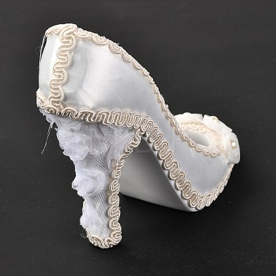 Flannelette & Resin High-Heeled Shoes Jewelry Displays Stand ODIS-A010-08-1