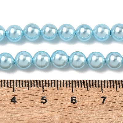 Electroplated Shell Pearl Beads Strands BSHE-G041-6mm-03-1