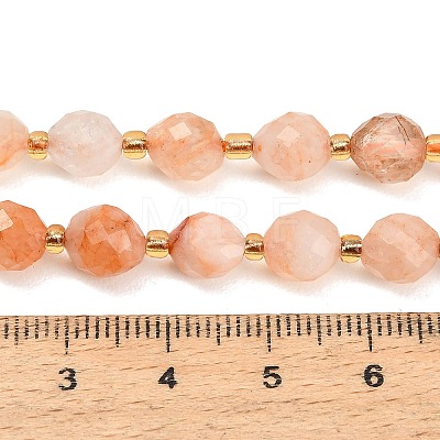 Natural Red Hematoid Quartz/Ferruginous Quartz Beads Strands GG-CBA4A3B-A12-1
