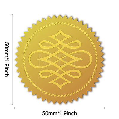 Self Adhesive Gold Foil Embossed Stickers DIY-WH0211-370-1