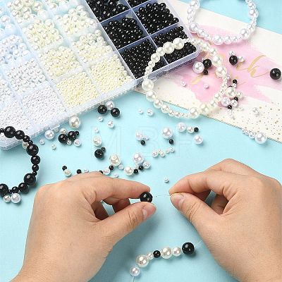 DIY Imitation Pearl Bracelet Making Kit DIY-YW0008-15-1