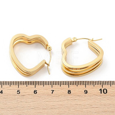 Heart 304 Stainless Steel Hoop Earrings EJEW-L287-070G-01-1