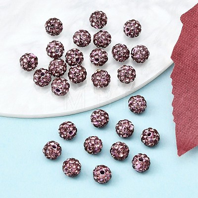 Polymer Clay Rhinestone Beads RB-A053-4mm-10-1