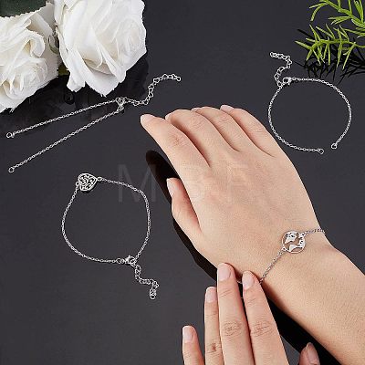 Unicraftale 12Pcs 304 Stainless Steel Box Chains/Venice Chains Bracelets Making MAK-UN0001-18-1