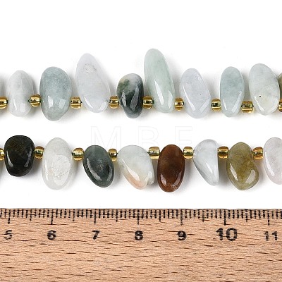 Natural Myanmar Jade Beads Strands G-Z091-A28-1