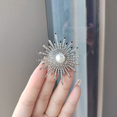 Sunflower Rhinestone Brooch PW-WGE9B1D-01-1