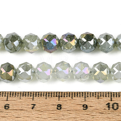 Anti-Tarnish Electroplate Glass Beads Strands GLAA-N064-8mm-13-1