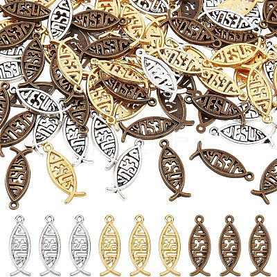 120Pcs 3 Color Alloy Pendants PALLOY-CA0002-34-1