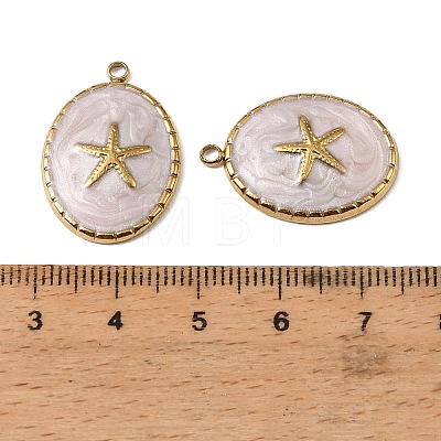 304 Stainless Steel Enamel Pendants STAS-I371-02G-01-1