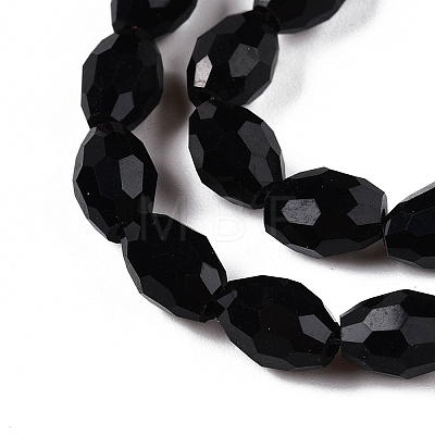 Opaque Solid Color Imitation Jade Glass Beads Strands EGLA-A037-P6x8mm-D04-1