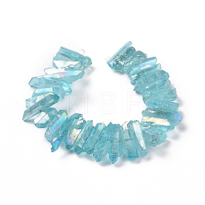 Natural Quartz Crystal Points Beads Strands G-K181-B11-1