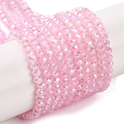 Baking Electroplate Glass Beads Strands X-DGLA-A039-J2MM-B16-1