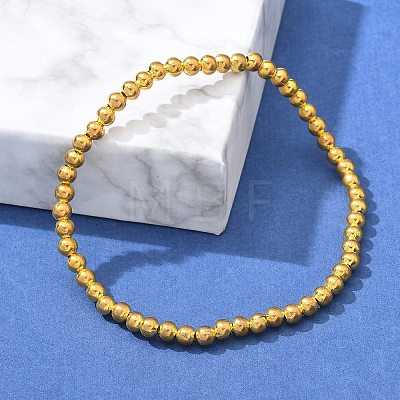 Brass Beaded Stretch Bracelets for Men Women BJEW-G736-04G-1