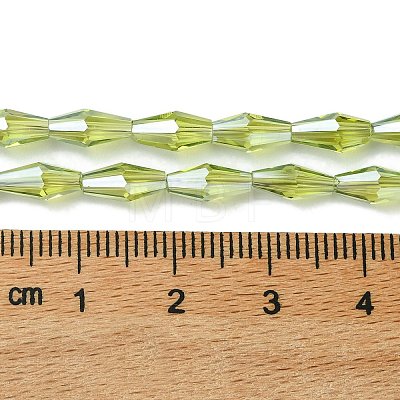 Transparent Electroplate Glass Beads Strands GLAA-K064-05A-PL04-1