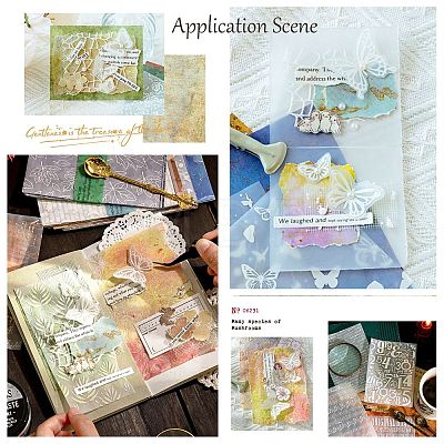 Translucent Parchment Paper Textured Scrapbook Paper Pads Sets DIY-H170-02D-1