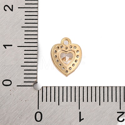 Brass Micro Pave Cubic Zirconia Charms KK-Z066-05G-02-1