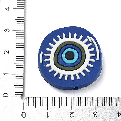 Evil Eye Theme Silicone Beads SL-CBACE28-03F-1