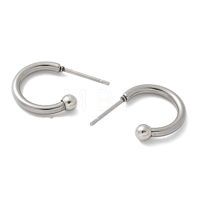 201 Stainless Steel Stud Earring STAS-C117-06A-P-1