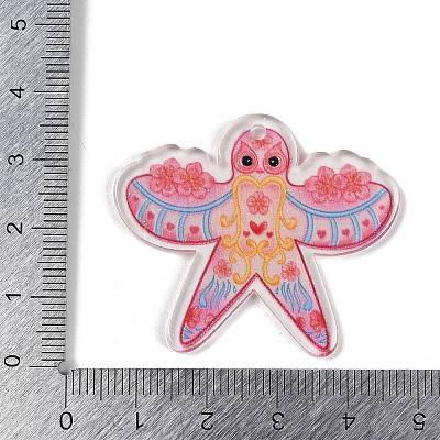 Transparent Printed Pendants SACR-S035-04A-1