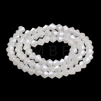 Imitation Jade Electroplate Glass Beads Strands GLAA-F029-J4mm-C06-1