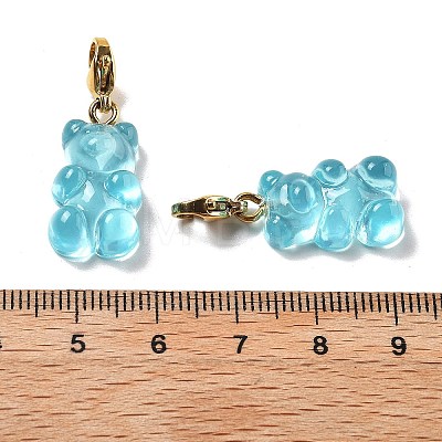 Bear Resin Pendant Decorations STAS-M092-01G-12-1