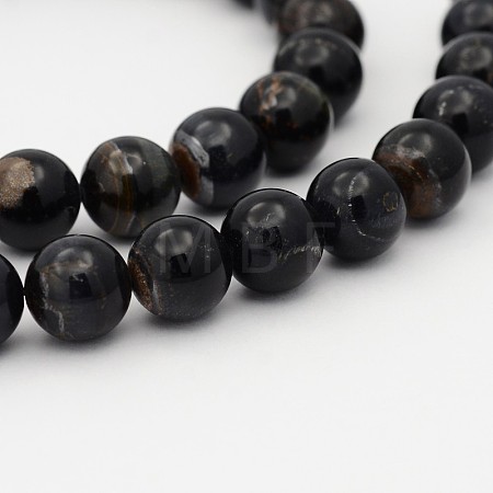 Natural Blue Tiger Eye(Dyed & Heated) Bead Strands X-G-P070-14-6mm-1