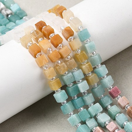 Natural Dyed White Jade & Quartz Crystal & Howlite & Yellow Aventurine & Rhodonite Beads Strands G-H333-03D-1