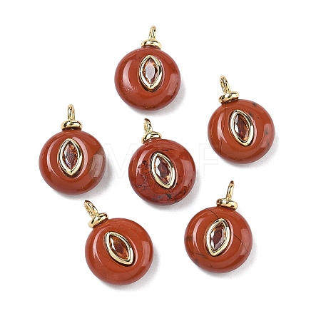 Natural Red Jasper Pendants KK-C251-01E-01-1