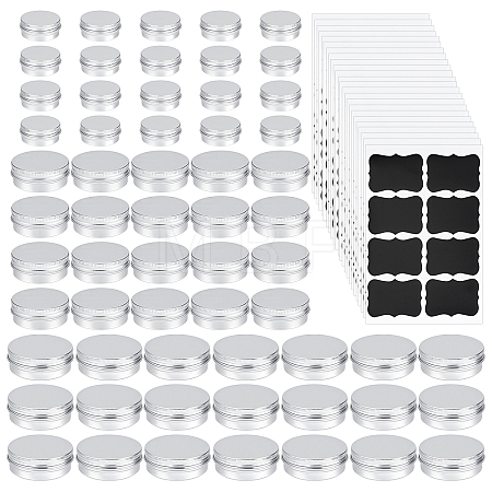 120Pcs 3 Styles Round Aluminium Tin Cans CON-WA0001-14-1