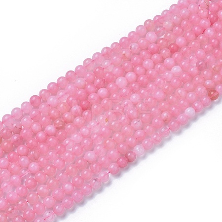 Natural Rose Quartz Beads Strands X-G-F591-04A-8mm-1