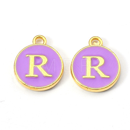 Golden Plated Alloy Enamel Charms ENAM-S118-10R-1