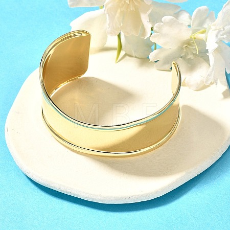 Rack Plating Brass Cuff Bangles BJEW-A137-02G-1