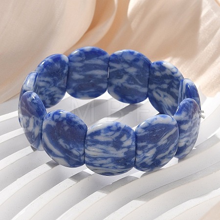 Handmade Lampwork Beaded Stretch Bracelets for Men Women BJEW-G738-01B-13-1