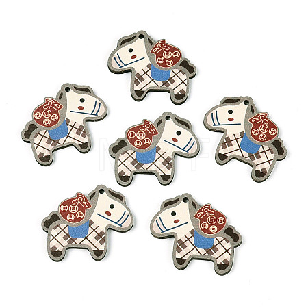 Printed Wooden Pendants WOOD-T033-01D-1