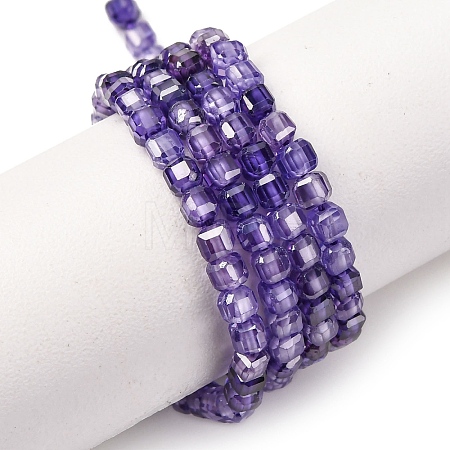 Cubic Zirconia Bead Strands ZIRC-P109-01B-04-1
