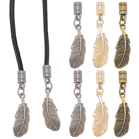 12Pcs 3 Colors Alloy Cord Ends FIND-GF0009-09-1